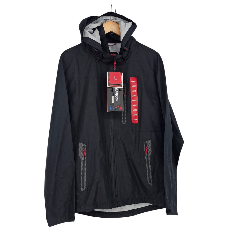 Hawke & Co Rain Jacket L Black Gorpcore Techwear Outdoor‎ Waterproof Utility NWT